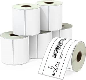 3" x 5" Multipurpose & Large Shipping Labels with Zebra & Rollo Label Printer,Premium Adhesive & Perforated[6 Rolls, 2100 Labels]