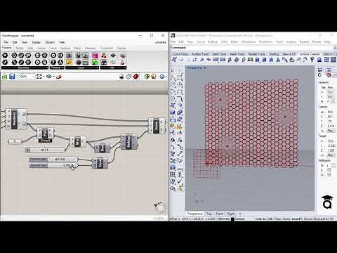hexagonal grid facade creation using grasshopper
