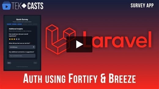 TekCasts: Pragmatic Laravel | Auth using Fortify & Breeze | Bob Cravens
