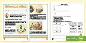 LKS2 Mythical Stories from Different Cultures: The Legend of Isis and Osiris (Ancient Egypt) Differentiated Reading Comprehension Activity