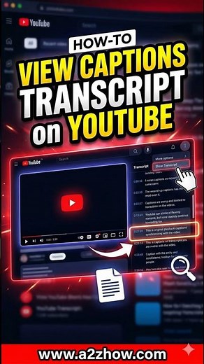 Can You Show Me How to Open the Youtube Transcript?