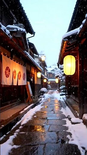 The Most Peaceful Winter Walk in Japan ❄️🏮 Gion’s Snowy Streets in Kyoto