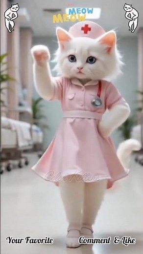 Fluffy Heroes in Uniforms: Kittens as Nurses & Doctors 🐱👨‍⚕️ #shorts #trendingshorts #viralshorts