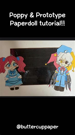 Poppy & Prototype paperdoll tutorial!!🌹💀 #shorts #poppyplaytime #poppyplaytimechapter5 #poppy