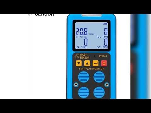 #Digital 4 in 1 Gas Detector Oxygen O2 Hydrogen Sulfide H2S Carbon Monoxide CO Combustible Gas LEL