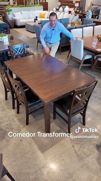 Comedor Transformer de Madera: para 4 o 6 Personas