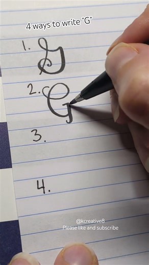 4 Handwriting Ideas for letter G