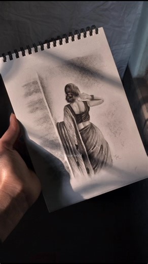 Tanusree~ | Shading on sketchbook 🌿 (Art reel,Doms sketchbook, Aesthetic, Aesthetic pose,Pencil shading, Shading on sketchbook) | Instagram