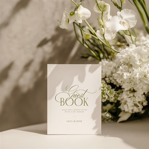 Guest Book Wedding Sign, Editable Template, Instant Download, Luxury Old Money Wedding Decor, Olive Green Elegant Sign - Etsy