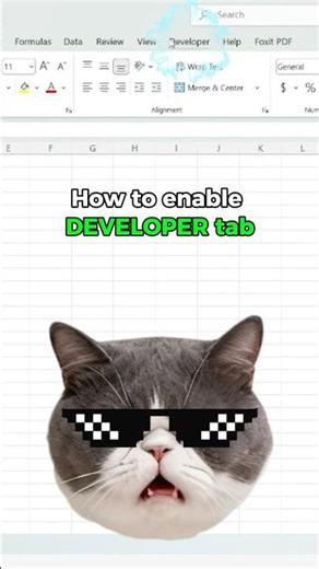 Excel Trick 09 ✅- Enabling Developer tab ✨#excel #exceltips #exceltricks