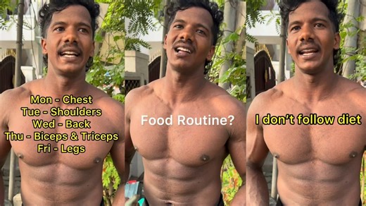 Chennai construction worker's ripped physique built on high-carbs stuns internet: 'No chicken, idli, dosa'