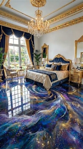 Satisfying Galaxy Epoxy Floor Transformation ✨ #epoxyresin #shorts