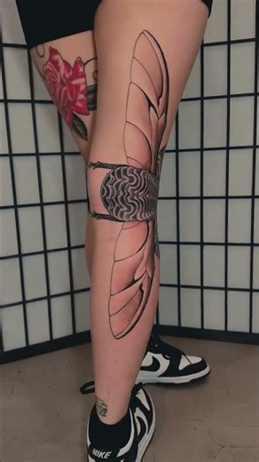 Black and gray beetle leg piece #liquidtattoo #tattoo