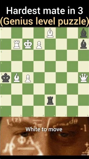 🧩 Genius level puzzle ☠️ endgame checkmate 👑