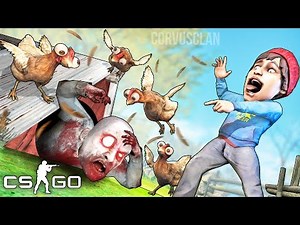CSGO - WE LOCKED UP BOY Z WITH THE CHICKENS AND HE CAN'T GET OUT XDDD 😂 - Hide and Seek