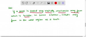SOLVED:Describe one problem that might exist with a steel weld that was cooled very rapidly.