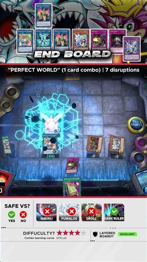 7 DISRUPTIONS! Toon World the Perfect World combo (1 card combo) #yugioh #toon