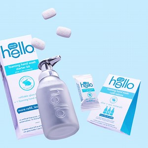 more refills, less landfills. say hello to our seriously friendly refillable foaming hand wash starter kit. lather up, rinse, smile, repeat. | hello products | Facebook
