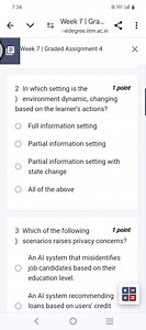 7:34No 5G‡ 解Week 7 | Graded Assignment 42 In which setting ... | Filo