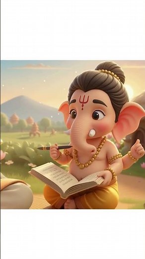 How Ganesha Wrote the Mahabharata | Moral Story for Kids | YoutubeShorts | Short Story for Kids