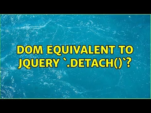 DOM equivalent to jQuery `.detach()`? (2 Solutions!!)