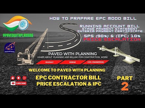 P-2 Price Escalation in Construction Works | Price Escalation in EPC Bill calculation