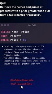 Database Query Interview questions #1 | #viral #mongodb #sql