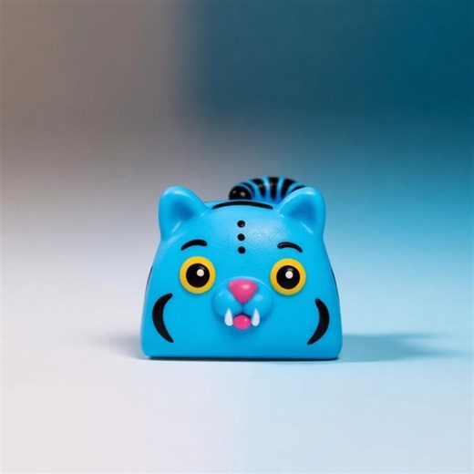 Cyan Blue Tiger Artisan Keycap | Ice Tiger Resin Esc Key | Cute Winter Desk Decor| Mizu Mechanical Keyboard Gift - Etsy