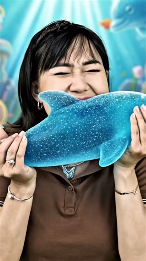 Most Satisfying Jelly Dolphin Mukbang! 🐬✨ #ASMR