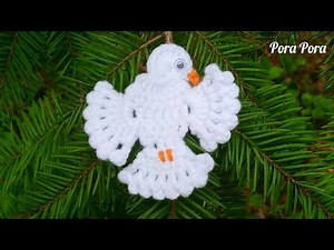 Crochet Peace Dove Applique I Crochet Animal Applique