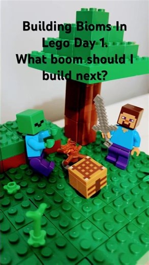 Lego Minecraft First Night Moc Day One #minecraft #legominecraft #minecraftshorts