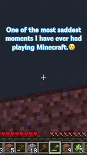 One Of The Most Saddest Moments I Have Ever Had Playing Minecraft.😢 #shorts #minecraft