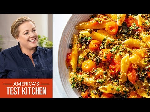 How to Make Pasta with Cherry Tomato Sauce and Fried Caper Crumbs
