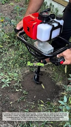 Amazing, Powerful Earth Auger Drilling Perfect Holes in Seconds! 🕳️