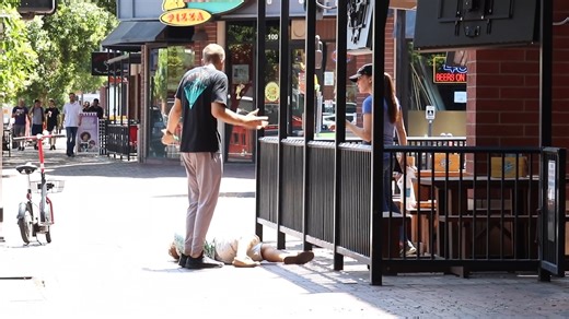 Knocking out a dwarf prank