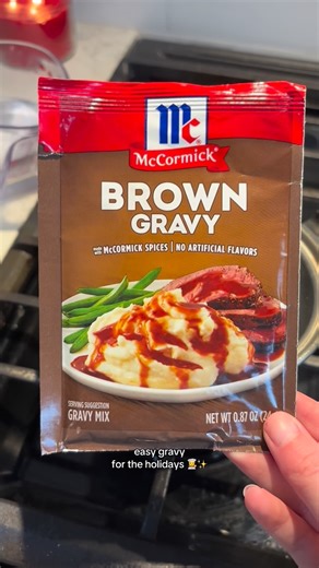 McCormick Spice on Instagram: "rich, savory, & creamy! make the perfect holiday gravy in just 5 minutes with Brown Gravy Mix"