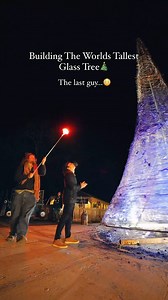The process of building The Worlds Tallest Glass Tree🎄 #glassart #recycle #satisfying | World's Tallest Glass Tree