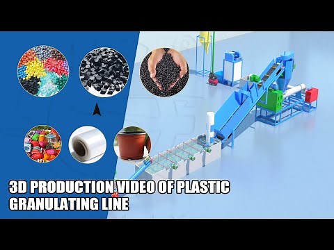 3D Video Of Plastic Granulating Line | Plastic Granulation Process | Plastic Pelletizing Process