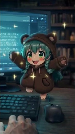 POV: My Tiny Anime Girl Discovered My Keyboard 😭 (YUMIKO) #animeinreallife #chibi #wholesome