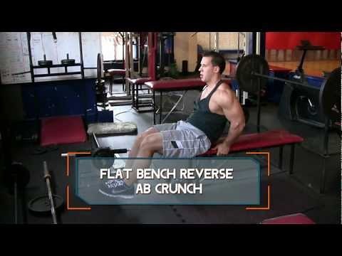 Flat Bench Reverse Ab Crunch - How to do Reverse Abdominal Crunches