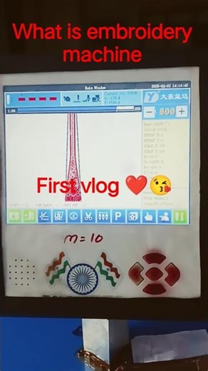 first time embroidery machine vlog upload in youtube short #music #dj #newmusic #remix
