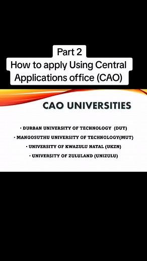 How to Apply to UKZN, UNIZULU, MUT, and DUT