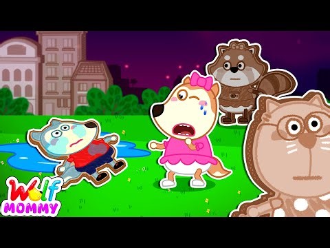 Little Wolf Turned Everyone into CARDBOARD! 📦😱 Don't Cheat! Funny Kids Stories | Mommy Wolf Cartoon