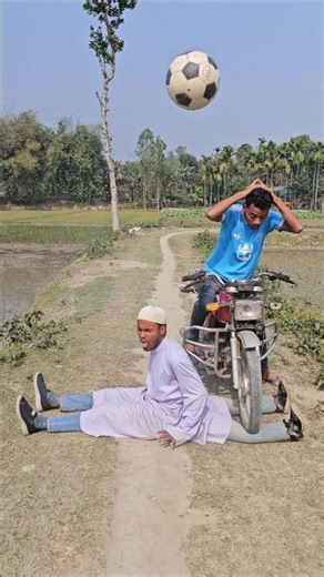 He left the motorcycle and ran away.