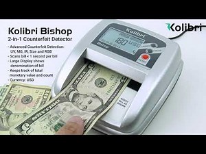 Kolibri Bishop: Advanced Counterfeit Detector with UV, MG, IR & RGB | Kolibri USA