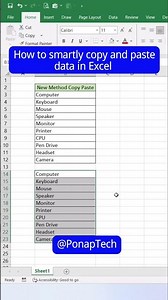 Copy and Paste tricks in Excel #techtips #excelshortcuts
