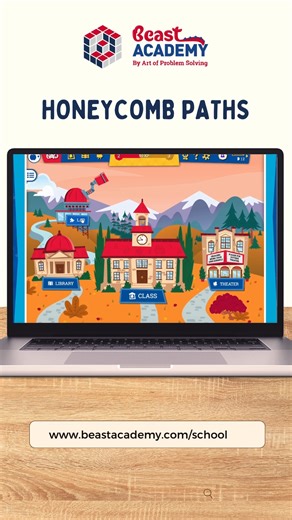 🐝 Ready for a mind-bending math challenge? The Honeycomb Path Puzzle is one of our favorites at Beast Academy! 🍯✨ Count or skip-count through the honeycomb grid and discover endless patterns. Think you’re up for it? Join today! 🔗 https://bit.ly/3O9lMjc | Beast Academy