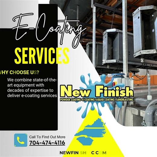 E-Coating vs. Traditional Finishes: Why Businesses in NC, SC, and VA Choose New Finish, Inc.