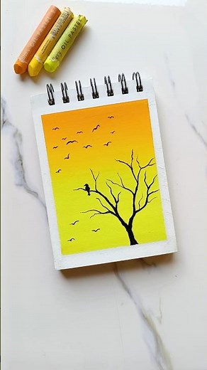 This Lonely Bird Sunset Feels So Peaceful 🐦✨ #Shorts #AnjeetArts