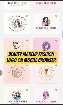 Beauty Logo Design on Mobile Browser (No App, Free) #beautylogo #salonlogo